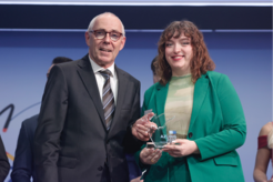 Lina-Oberste Lehn während der Ehrung durch die Deutsche IHK in Berlin