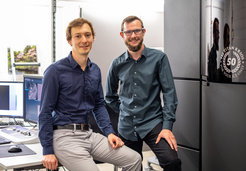 Left: Alexander Belyy, first author of the study. Right: Philipp Heilen, first author of the study.