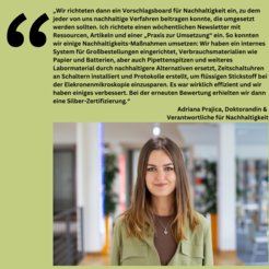 Zitat und Portrait von Adriana Prajica